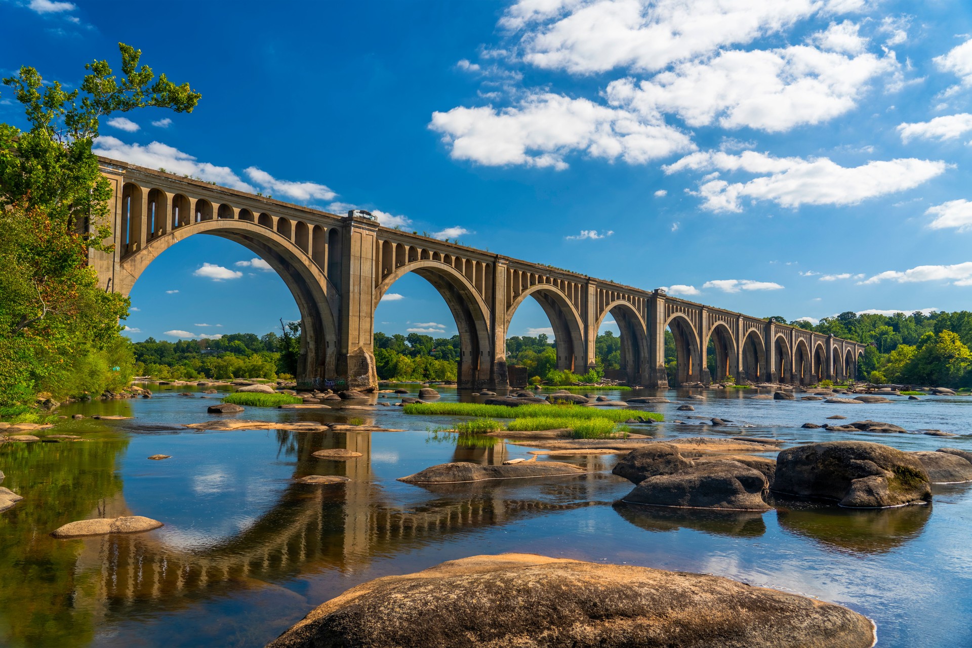 Train bridge in Richmond, Virginia